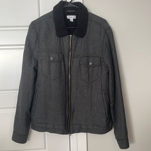The Rail Size M men's jacket fleece in black and gray